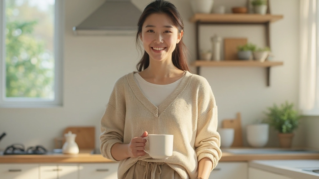 朝のルーティンを実行する人物