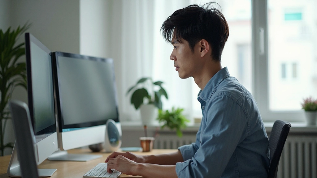 最適化されたデスク環境とモニター配置